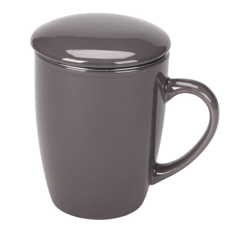 Kubek KOLOR 330ml z zaparzaczem GREY RAVI